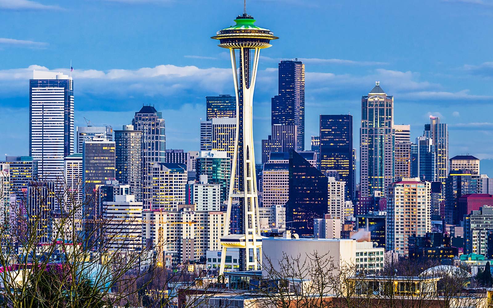 Seattle's Space Needle and the downtown skyline.